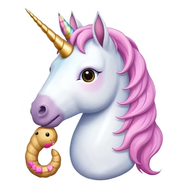Unicorn with a peanut sticker