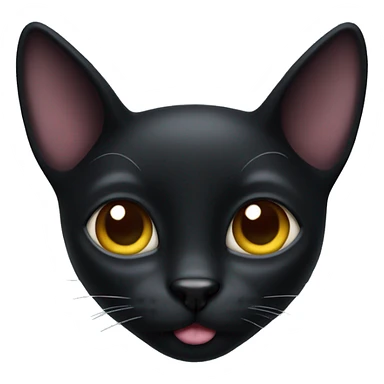 black cat with heart eyes  sticker