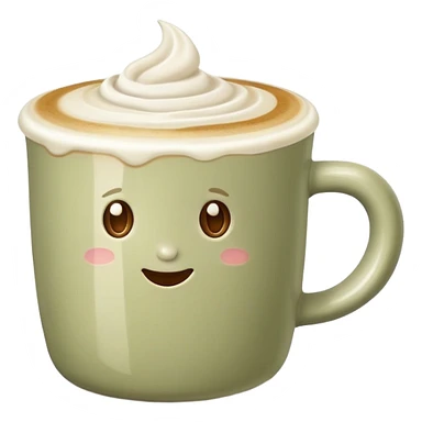 Latte in pale olive sticker