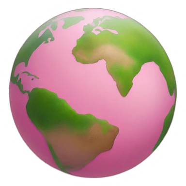 pink earth  sticker