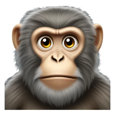 Ukrainian-Monkey. crested head, long whiskers  sticker