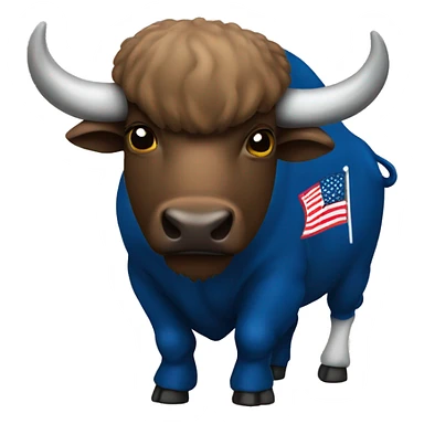 Buffalo with America football sticker