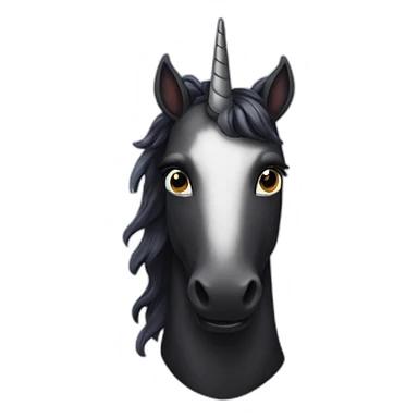 Black unicorn sticker