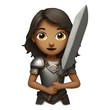 girl with a shield sticker