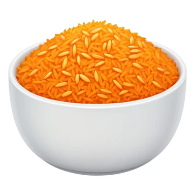 bowl of bright orange rice sticker