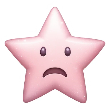 pale pink star sparkle sticker