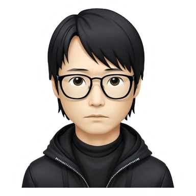 Hideo Kojima wearing Rick Owen’s sticker