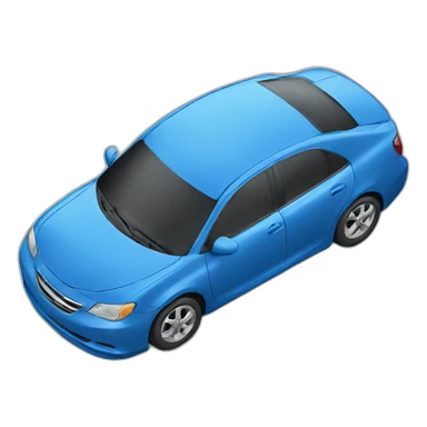 Smiling blue car sticker