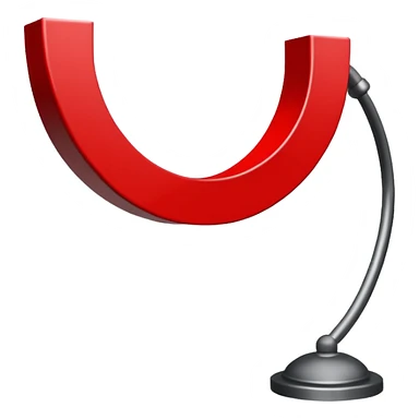 Représente moi une borne kilométrique rouge et blanche le bas est blanc et rectangulaire et le haut est en demi cercle rouge sticker