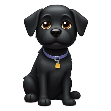 Little black dog sticker