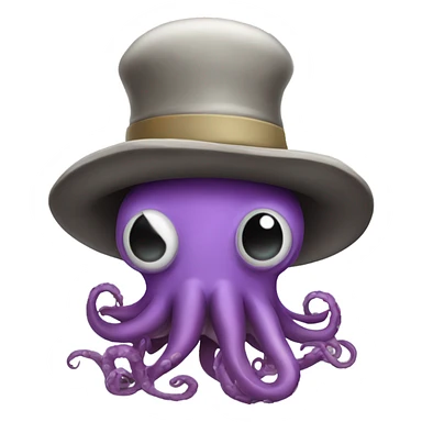 Octupus with a hat sticker