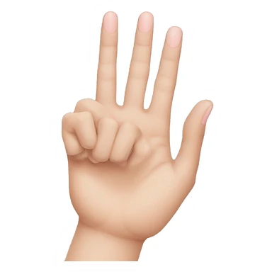 Hand with ring and pinky finger down sticker