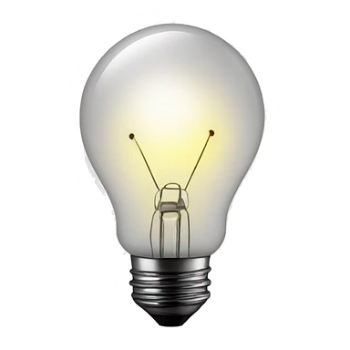 Light bulb with smiley sticker