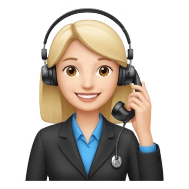 receptionist telephone sticker