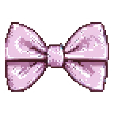 baby pink bow sticker