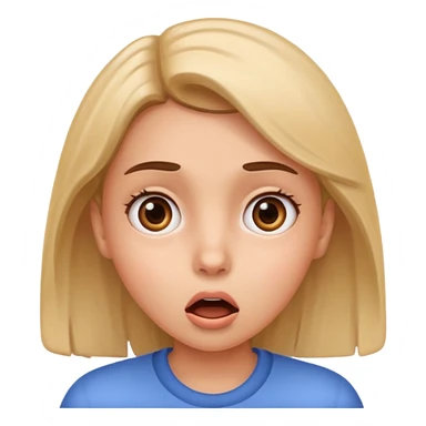 girl, surprised expression sticker