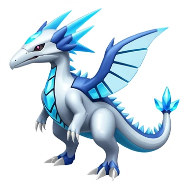 Futuristic Glowing Shiny Neon Pastel Helioptile-Diancie-Kyurem-Dialga-Latios-Miraidon-Pokémon, full body sticker