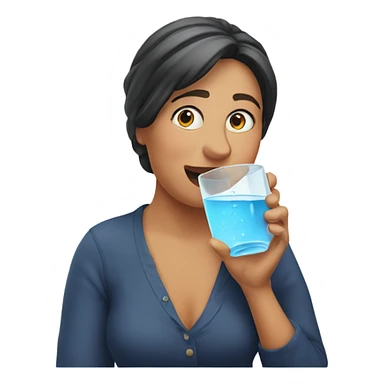 Mrs C drinking water sticker