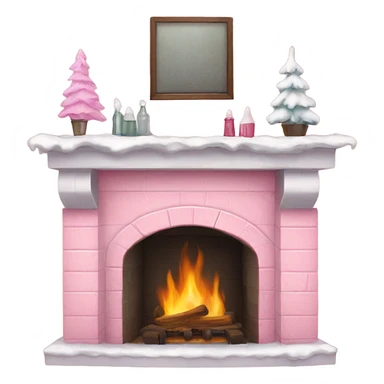 Winter Pink FirePlace sticker
