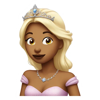 Princess blowing a kiss sticker
