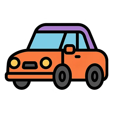 colored car icon sticker