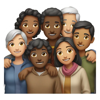 people hugging sticker