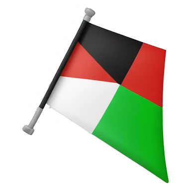 un drapeau tricolore vert, rouge et noir avec un triangle jaune sur la gauche. sticker