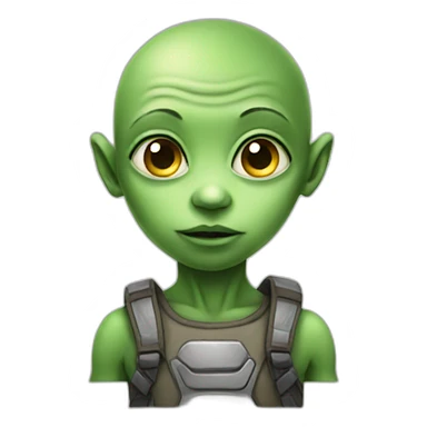 Alien child sticker