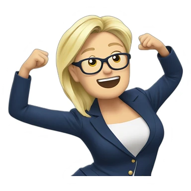 Marine le Pen qui dab sticker