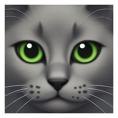 Black cat one green eye sticker