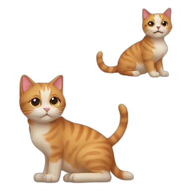 cat on one end, dog on the other sticker