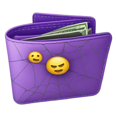 open wallet spiderweb sticker