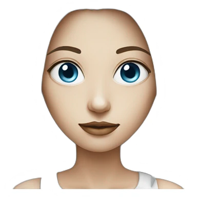 woman-white-blueeyes-alien sticker