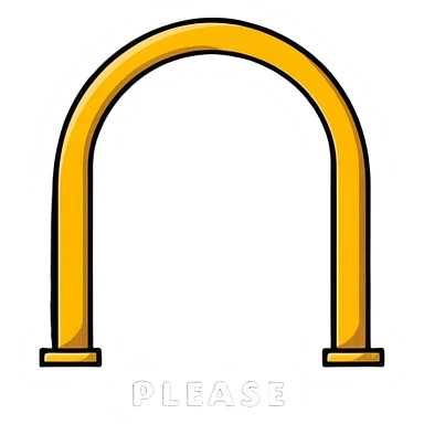 McDonald’s arch with the word please sticker