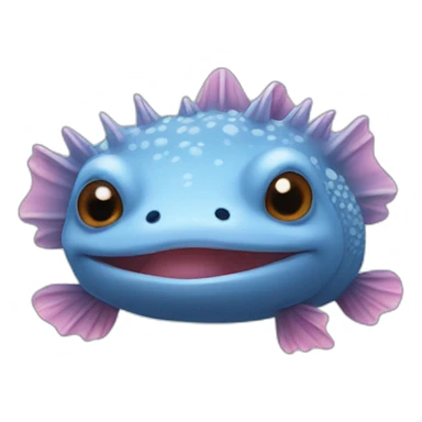 blue axolotl sticker