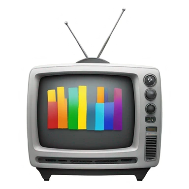 Television with colors bars sticker