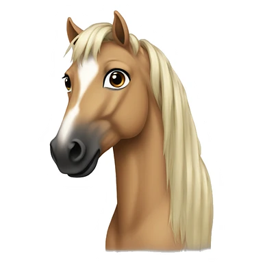 dun horse with black mane sticker