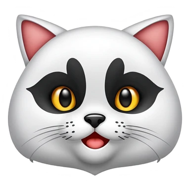 Белый кот с черным парная цепочка инь ян sticker