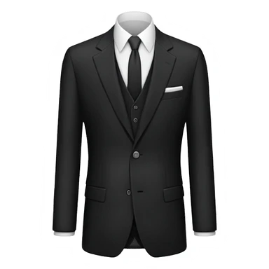 chaqueta de traje negra de lana sticker