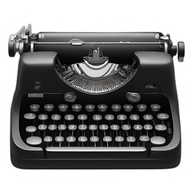 Old typewriter black sticker