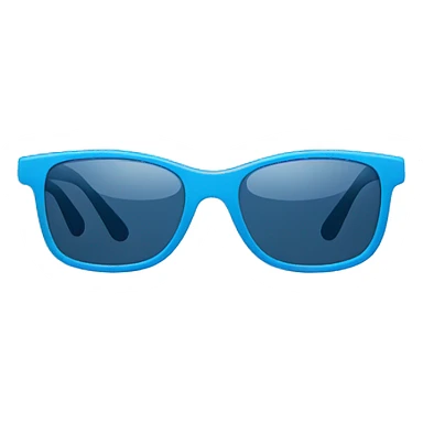 Sunglasses with blue frame sticker