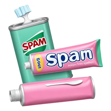 spam meat toothpaste  sticker