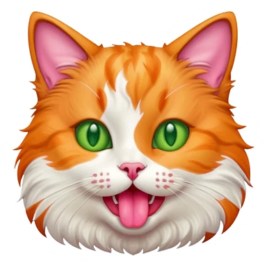 Cat with tongue out sticker