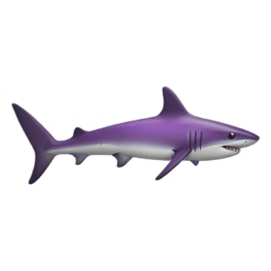 purple shark sticker