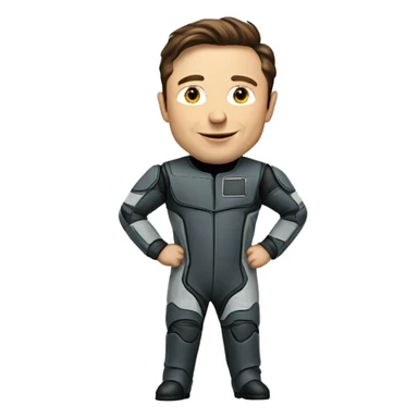 Elon Musk wearing spce suit  sticker
