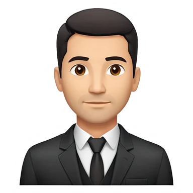 Attractive robust Hispanic man in his mid-40s, light brown complexion, short black hair with prominent fade haircut, light facial scruff, square face with strong jawline, friendly TV presenter expression, unbuttoned black jacket, white shirt with top button open, no necktie sticker