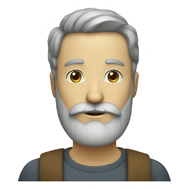 bearded man solving math sticker