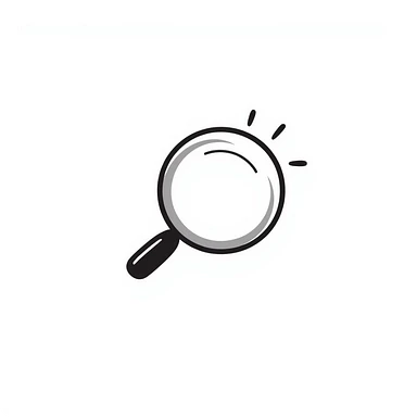 magnifying glass on a digital interface, hand drawn doodle style sticker