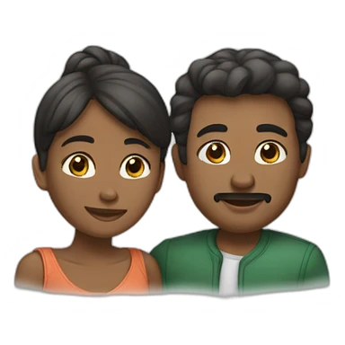 Un couple qui s’embrasse sticker