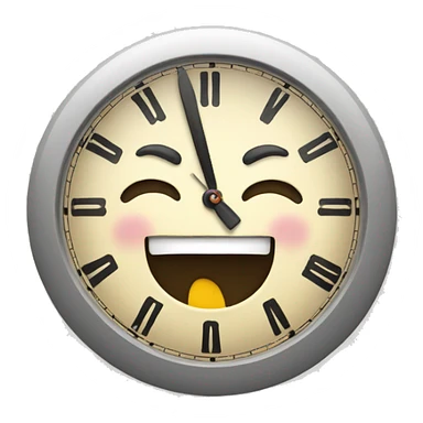 happy clock sticker